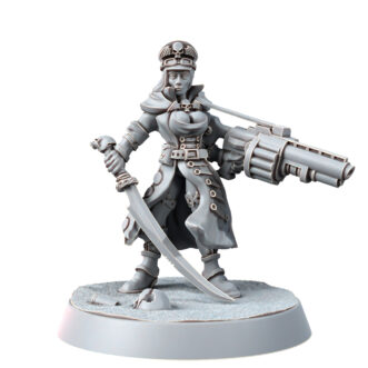 IMPERIAL FEMALE COMMISSAR WITH GRENADE LAUNCHER