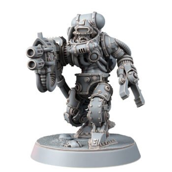 MECHANIC ADEPT BATTLE SERVITOR WITH HEAVY MELTING GUN (HM)