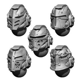 IMPERIAL TEMPLAR HELMET HEADS SET (5U)