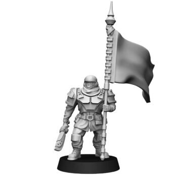 ALPHA TROOPS VETERAN WITH COMPANY BANNER