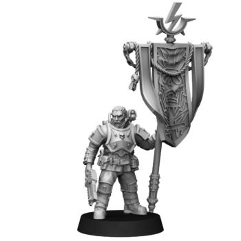 SPECIAL FORCES VETERAN WITH COMPANY BANNER