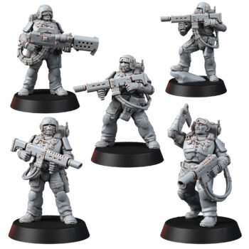 OLD GUARD VETERANS WITH TURBO LASGUN