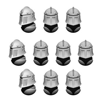 SPACE KNIGHTS HELMET HEADS SET ATROX (10U)