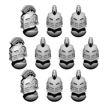 SPACE KNIGHTS HELMET HEADS SET MALUS (10U)