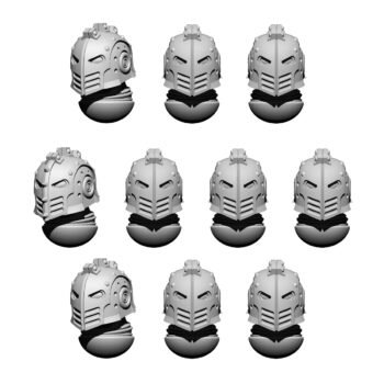 SPACE KNIGHTS HELMET HEADS SET MORDAX (10U)