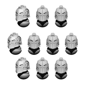 SPACE KNIGHTS HELMET HEADS SET STRENUS (10U)