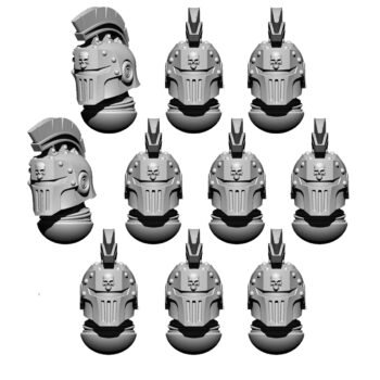 SPACE KNIGHTS HELMET HEADS SET CRIXUS (10U)