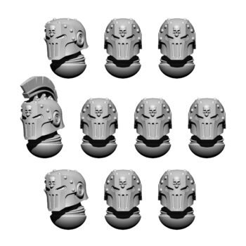 SPACE KNIGHTS HELMET HEADS SET VERUS (10U)
