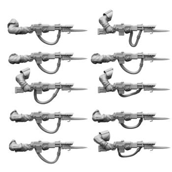 DEATH DIVISION INFANTRY LASGUN WITH BAYONET SET (10U)