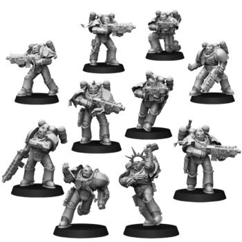 SPACE KNIGHTS SQUAD WITH BOLTGUN