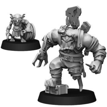 ORC MECHANIC AND GOBLIN SIDEKICK