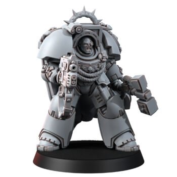 IMPERIAL EXOLOTHREFTIS CAPTAIN WITH THUNDER HAMMER