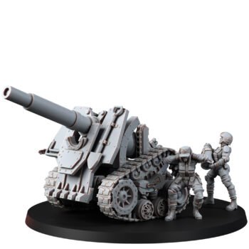 IMPERIAL FEMALE CORPS FIELD ARTILLERY TRACKED PLATFORM WITH HOWITZER