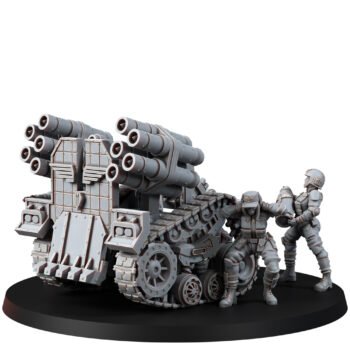 IMPERIAL FEMALE CORPS FIELD ARTILLERY TRACKED PLATFORM WITH MULTIPLE MISSILE LAUNCHER