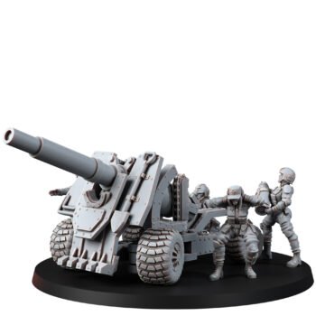 IMPERIAL FEMALE CORPS FIELD ARTILLERY WHEELED PLATFORM WITH HOWITZER