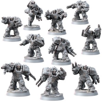 KHAZAROTH EMPIRE IRON MOLES WITH ARM GUN (10U)