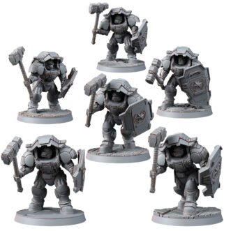 SPACE CORPS MYRMIDON ARMADILLOS WITH MELEE WEAPONS (6U)