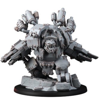 ORK GRAND-O-WARBOSS WITH CYBORG HEAD
