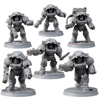 SPACE CORPS MYRMIDON ARMADILLOS WITH RANGED WEAPONS (6U)