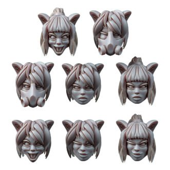 IMPERIAL FEMALE CORPS BRUTE ASSAULT BREACHER CAT HEADS SET (8U)