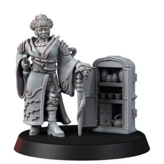 HOUSE AKI LADY KEIKO TEA MERCHANT WITH A WALKING CANE