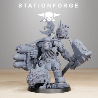 ORKAZ BLACKSKULL WITH ROCKET AND HAMMER