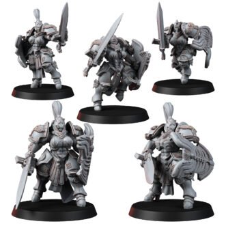 IMPERIAL FEMALE CORPS GOLDEN LADIES WITH SWORD AND SHIELD (5U)