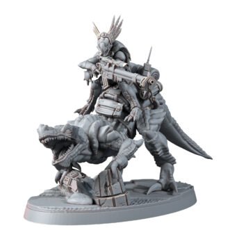 TOORTS RAIDER ON CROC WITH RIFLE AND SCENIC BASE