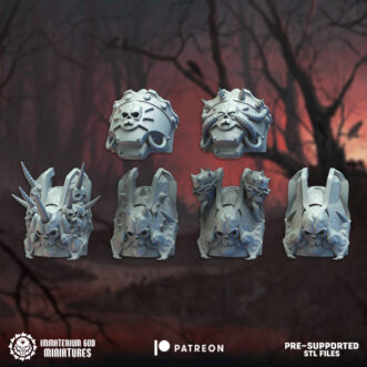 LORDS OF THE CURSED REALM BLOODY SHOULDERPADS (6U)