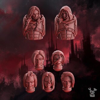 CRIMSON WINGS FEMALE HEADS SET