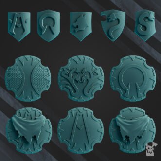 SCYLLA LEGION SHIELDS AND SHOULDER GUARDS