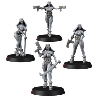 CYBERPUNK NUNS WITH PISTOL (PIN-UP)