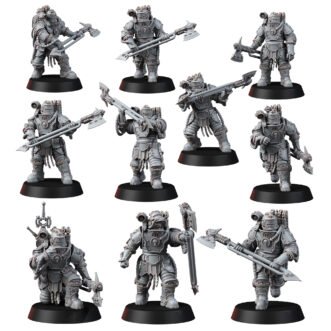SOLAR GUARD SQUAD WITH POWER AXES