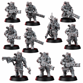 SOLAR GUARD INFANTRY WITH HOT-SHOT VOLLEY GUN