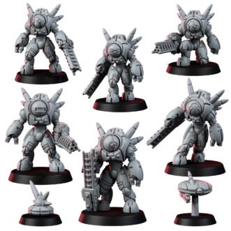 SKYBORN SCAVENGERS GHOST SUITS WITH CHAIN GUNS