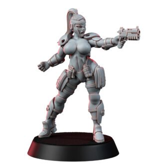 EARTH DEFENSE FEMALE OPEARTIVE WITH PISTOL