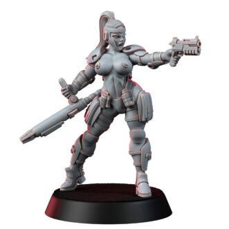 EARTH DEFENSE FEMALE OPEARTIVE WITH PISTOL V2 (NSFW)