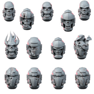 SPACE CORPS HUMAN SUPER SOLDIER HEADS SET