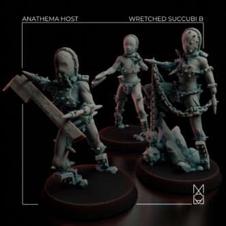 ANATHEMA HOST WRETCHED SUCCUBI WITH GREAT WEAPONS