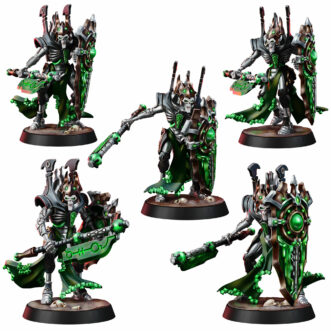 NECROCYBORG LICH WARDENS WITH SHIELDS