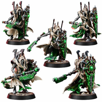 NECROCYBORG NAZG LICH WARDENS WITH SHIELDS
