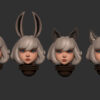 SPACE NUNS ANIME OLD STYLE HEAD SET (46U)