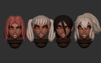 SPACE NUNS ANIME OLD STYLE HEAD SET (64U)