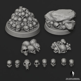 CURSED ELVES SKULLS PROPS
