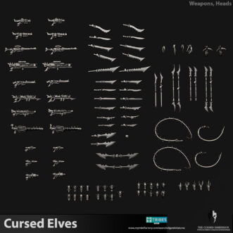 CURSED ELVES WEAPONS AND HEADS