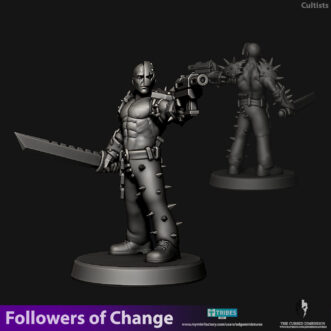 FOLLOWERS OF CHAOS CULTIST (9U) (PIN-UP)