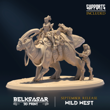 WILD WEST - BOUNTY HUNTER WITH PARASAUROLOPHUS